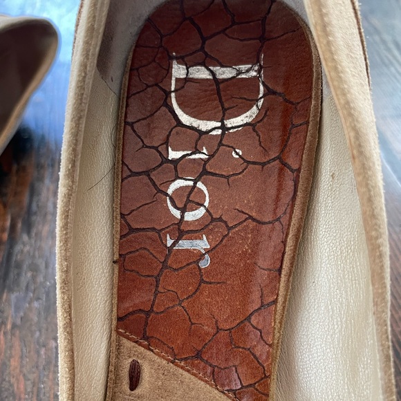 Christian Dior vintage camel suede moccasin style open toe pump size 9 - Picture 7 of 12